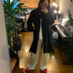 maxmara virgin wool napel double breasted wool cashmere long coat